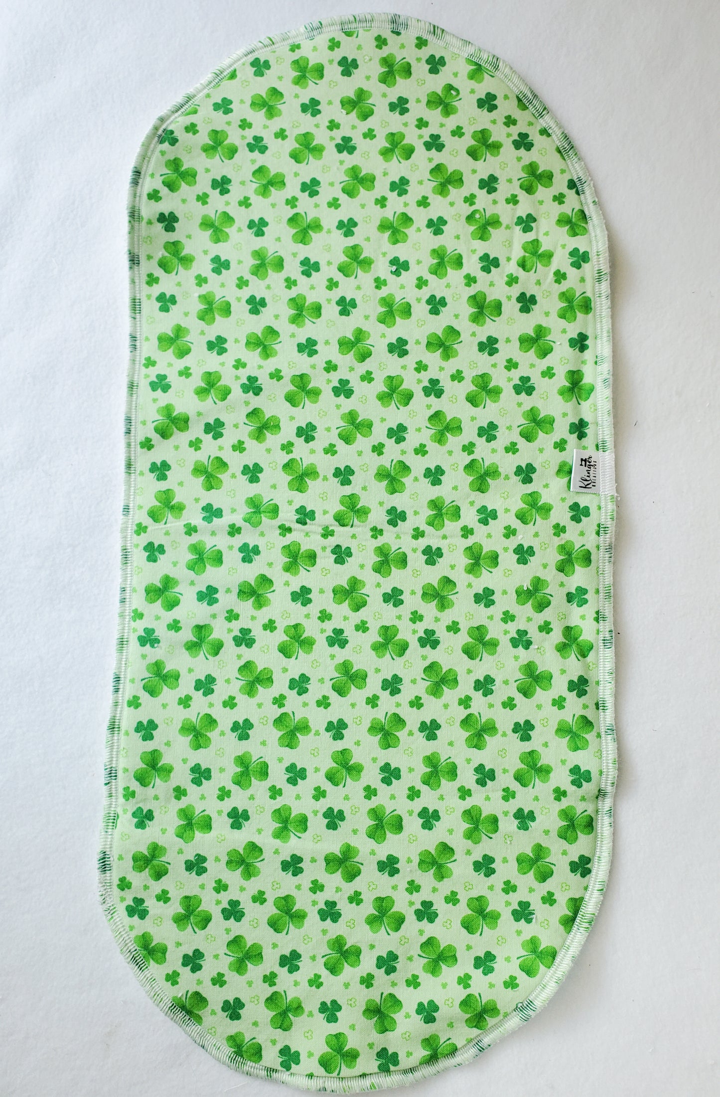 Green Clover Burp Rag