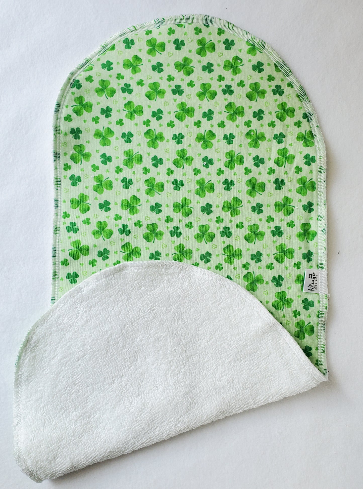 Green Clover Burp Rag