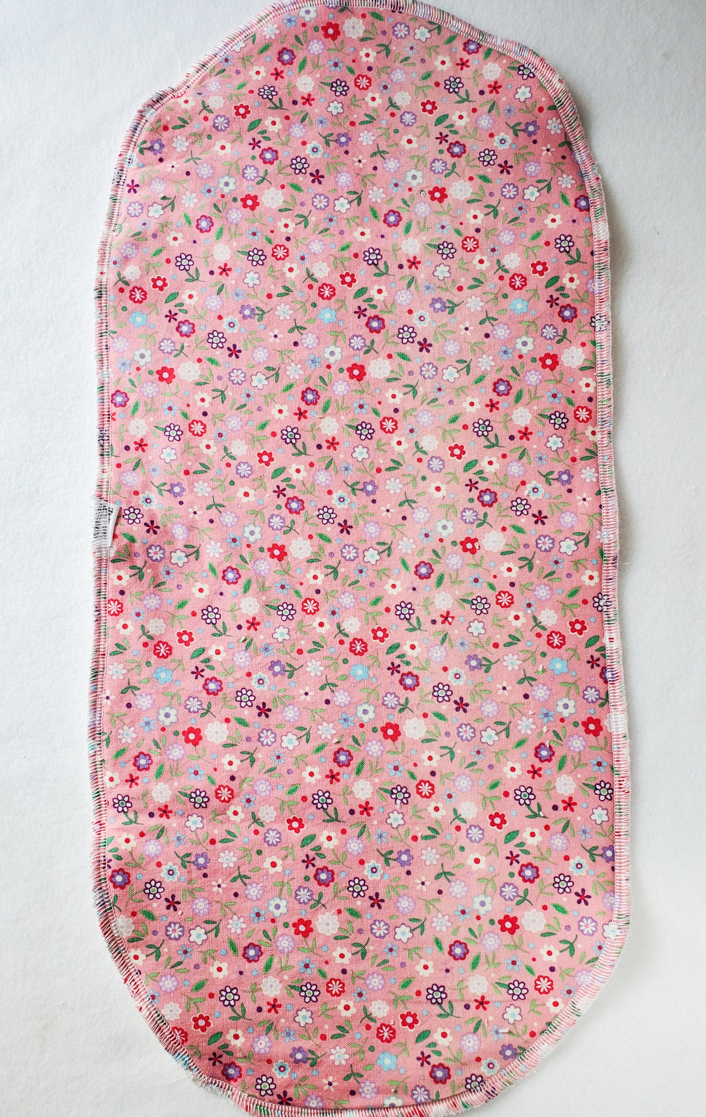 Pink Floral Burp Rag