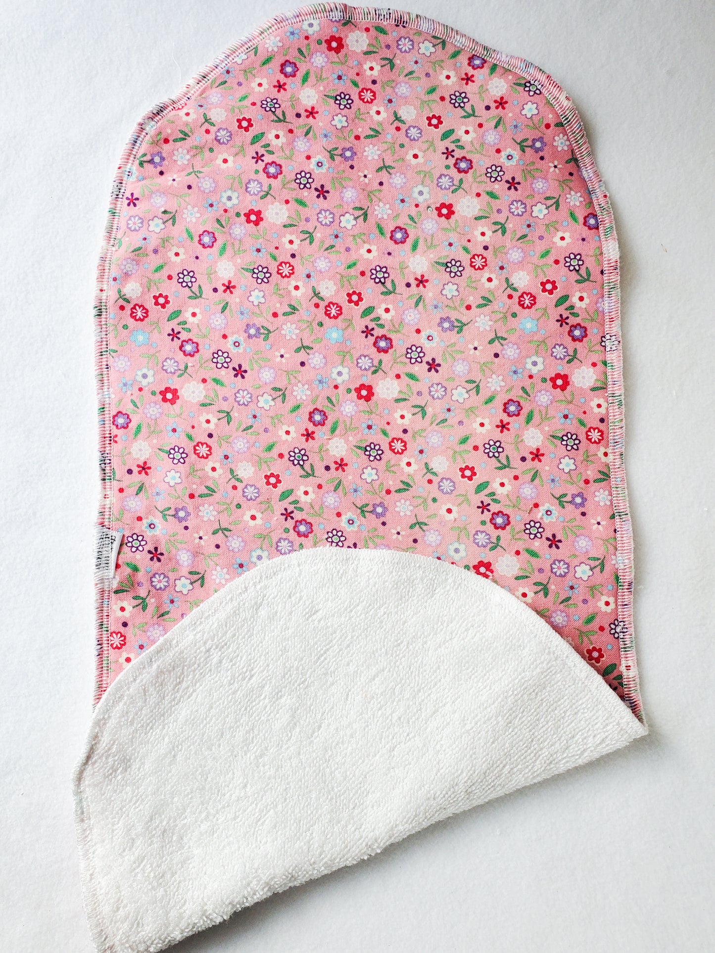 Pink Floral Burp Rag