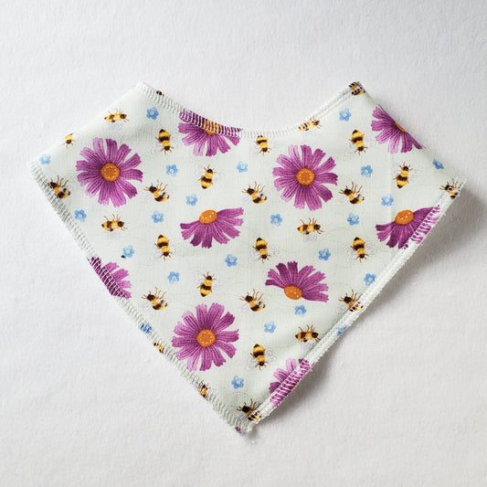 Flowers & Bees Bandana Drool Bib