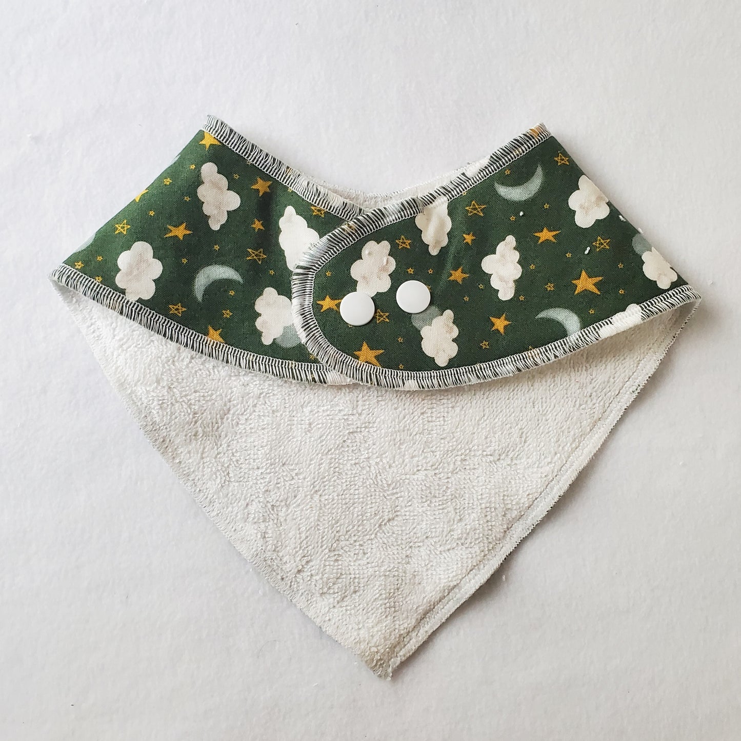 Forest Green Moon & Stars Bandana Drool Bib