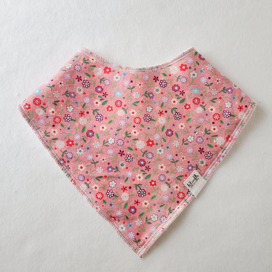 Pink Floral Bandana Drool Bib