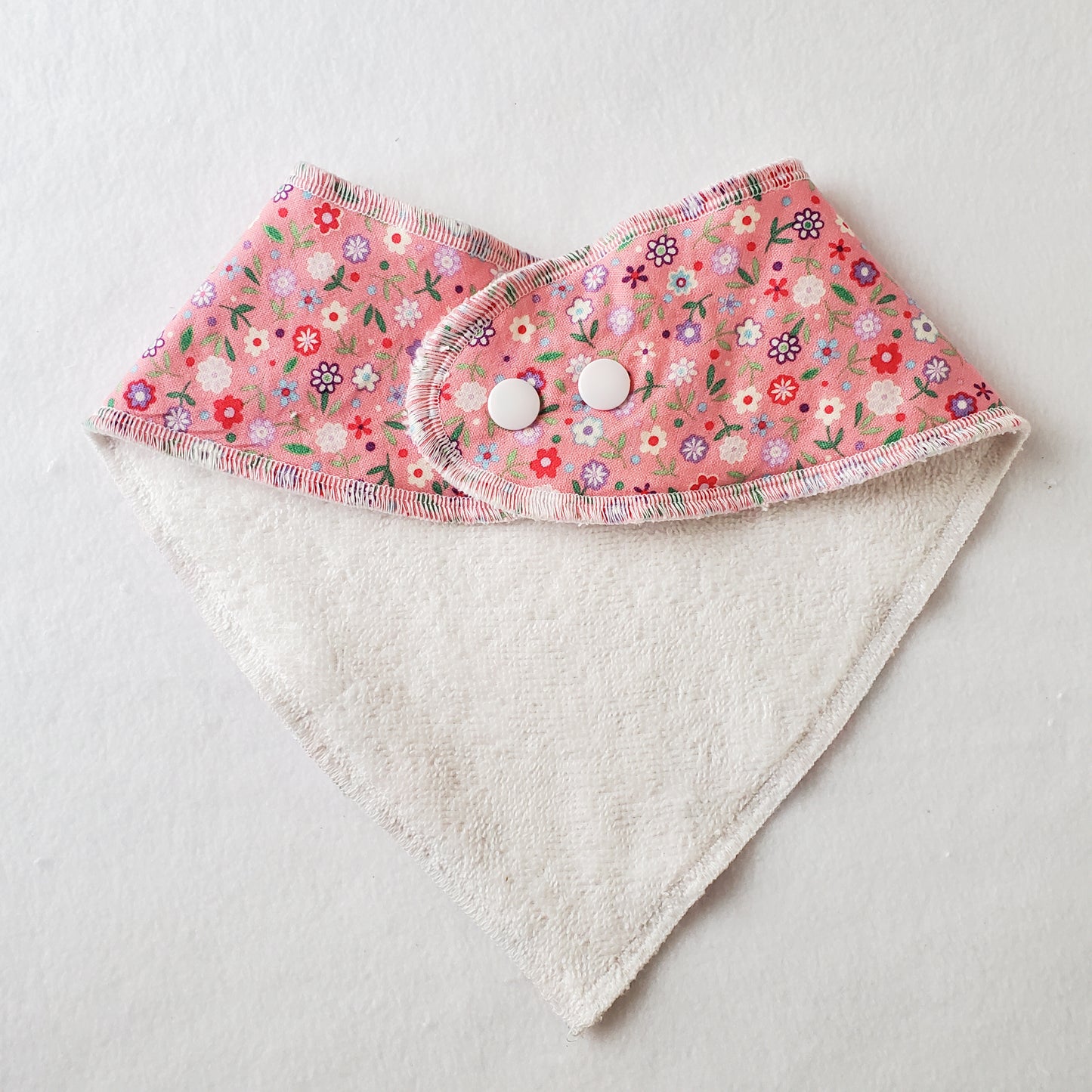 Pink Floral Bandana Drool Bib